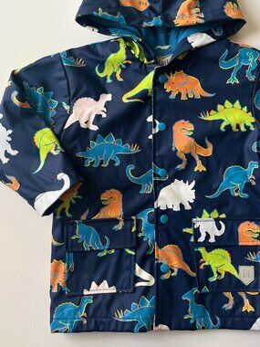 Toddler boys, 4T, Dinosaur AOP lined rain coat, Hatley-Canadian brand, spring